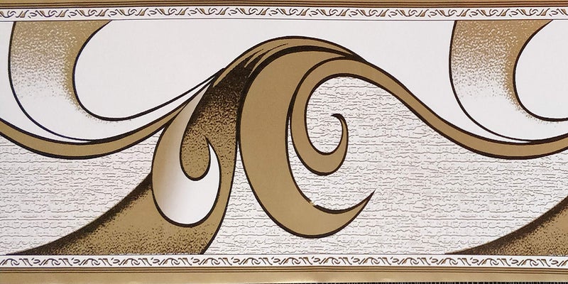 Dundee Deco Wallpaper Border Peel and Stick BD3221 - Abstract Brown Scrolls Wallpaper Border Retro Design, Roll 33 ft. x 4 in. (10m x 10cm), Self Adhesive - Image 3